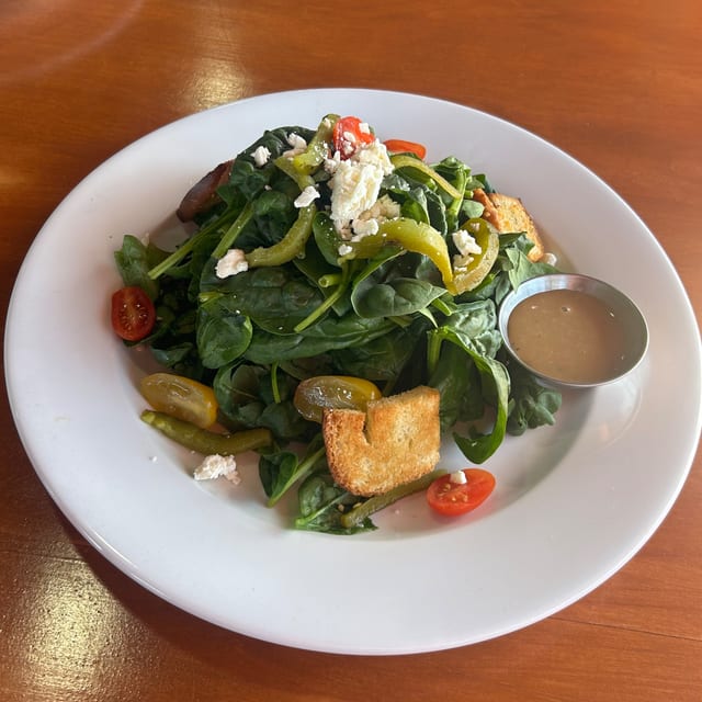 Spinach & Crostini Salad.