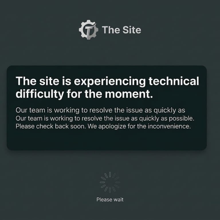 Technical Difficulties Notice